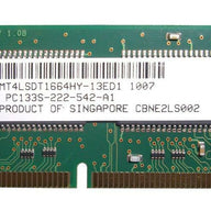 Micron 128MB PC133 133MHz non-ECC Unbuffered CL2 144-pin SoDimm ( MT4LSDT1664HY-13ED1 ) REF