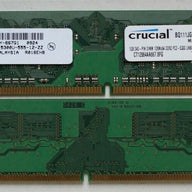 Micron Crucial 1GB PC2-5300 DDR2-667MHz non-ECC Unbuffered CL5 240-Pin DIMM ( MT8HTF12864AY-667G1 CT12864AA667.8FG ) REF