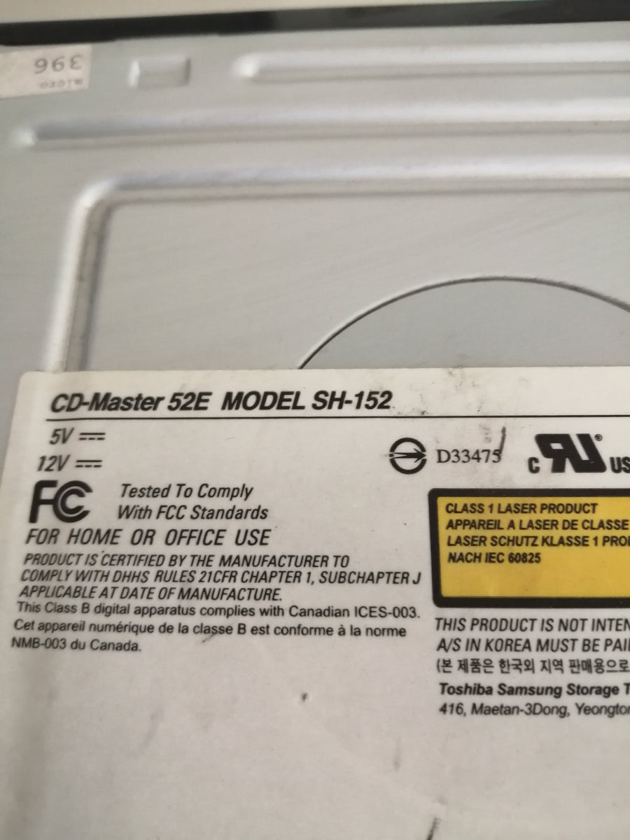 Toshiba Samsung CD-Master 52E SH-152 CD-ROM DRIVE ( SH-152AEBUB SH-152 ) REF
