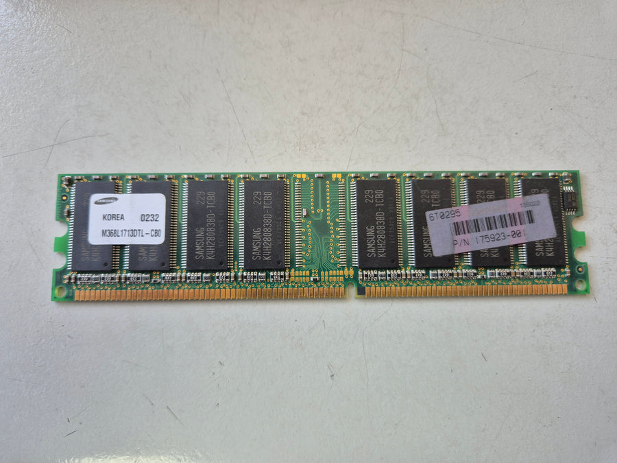 Samsung HP 128MB PC2100 DDR-266MHz non-ECC Unbuffered CL2.5 2.5V 184-Pin DIMM ( M368L1713DTL-CB0 175923-001 ) REF