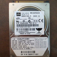 Toshiba HP 40GB IDE 4200rpm 2.5in HDD ( HDD2190 MK4025GAS 389917-001 ) REF