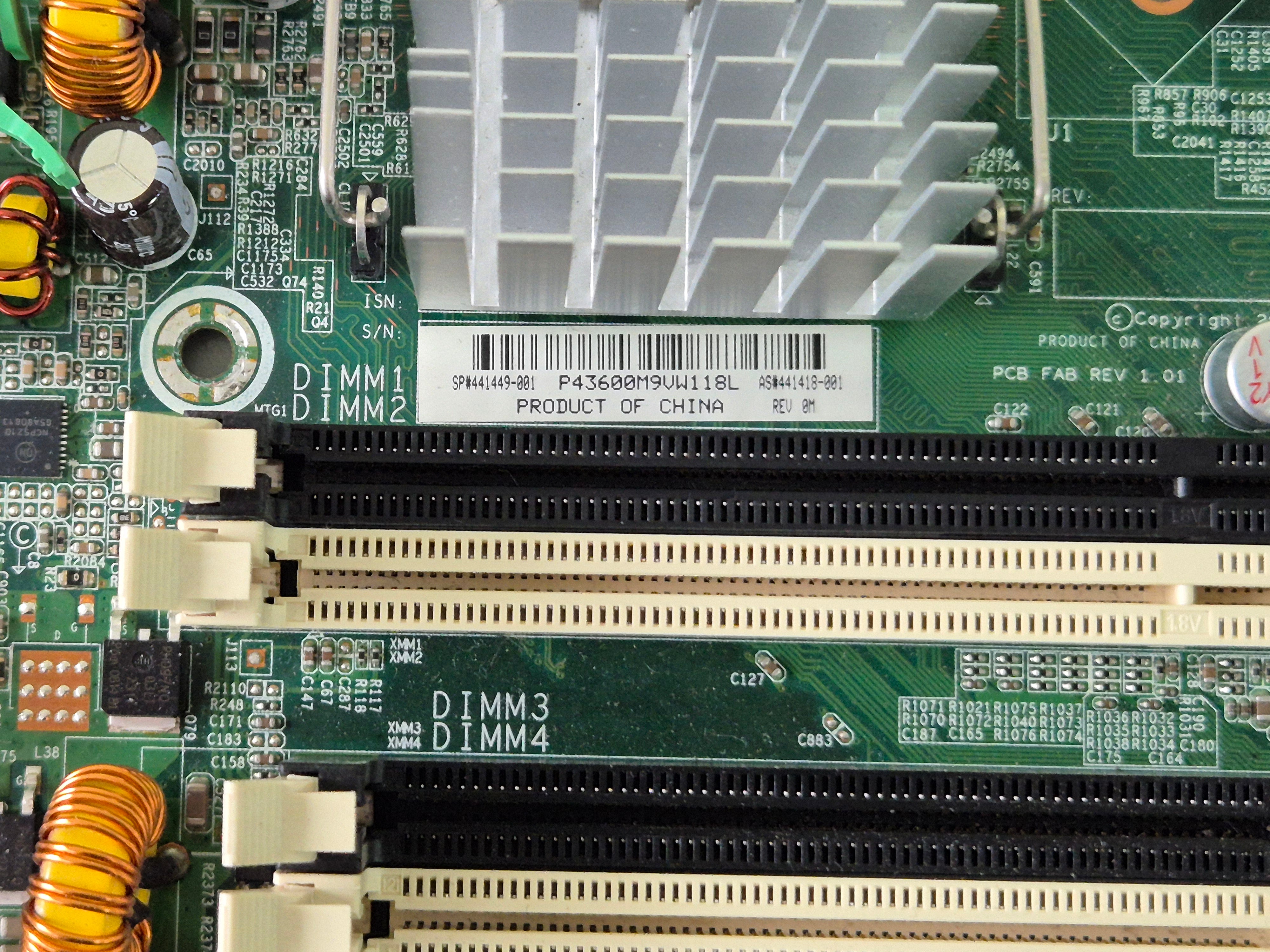 HP XW4600 Intel X38 LGA775 ATX Motherboard ( 441418-001 FMB-0702 441449-001 ) USED