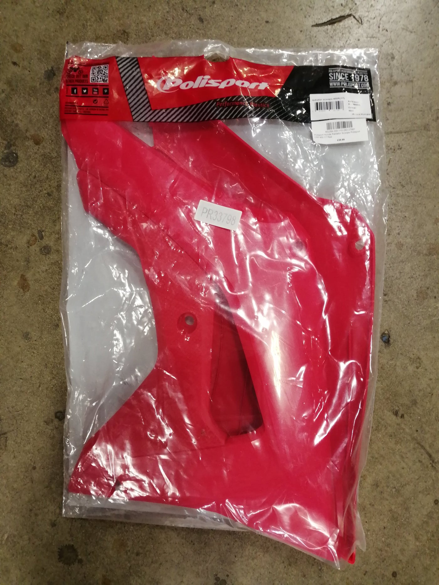 POLISPORT RADIATOR SCOOPS FOR HONDA CRF450 (8414800004 NEW )