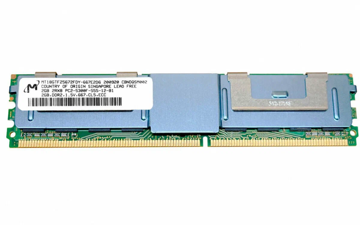 Micron 2GB DDR2-667MHz ECC Fully Buffered CL5 240Pin DIMM ( MT18GTF25672FDY-667E2D6 ) REF