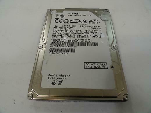 Hitachi 160GB SATA 5400rpm 2.5in HDD ( 0A71701 HTS545016B9A300 ) USED