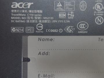 PR20322_MS2133_Acer C111TCi 1Ghz 21Mb Ram No HDD Laptop - Image9