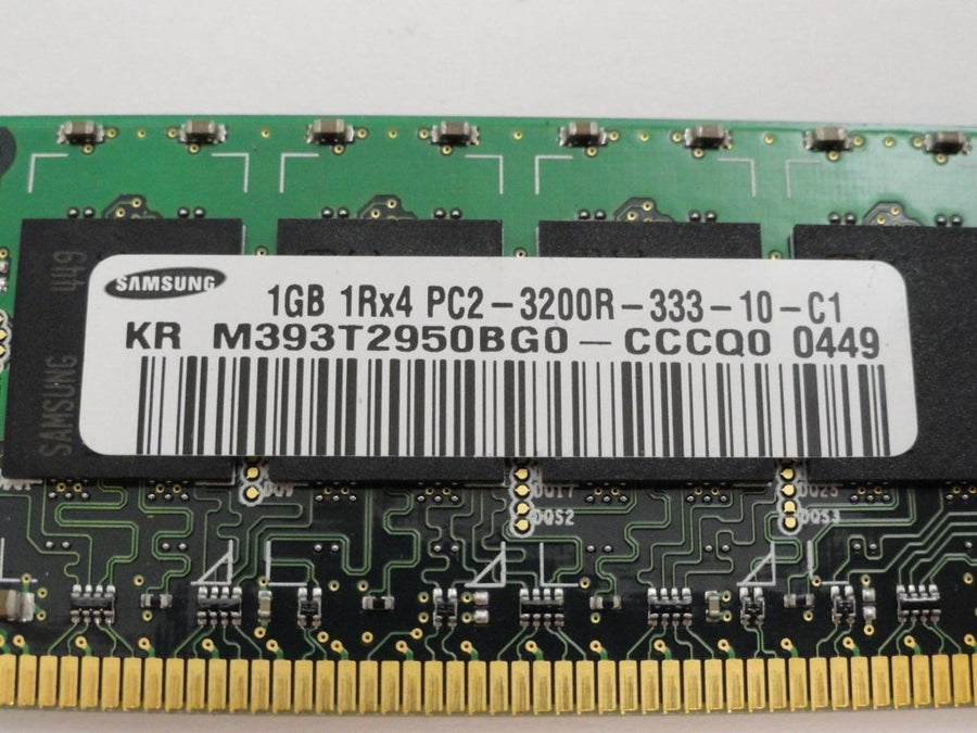 M393T2950BG0-CCCQ0 - Samsung 1GB 240p PC2-3200 CL3 18c 128x4 DDR2-400 1Rx4 1.8V ECC Registered DIMM - Refurbished