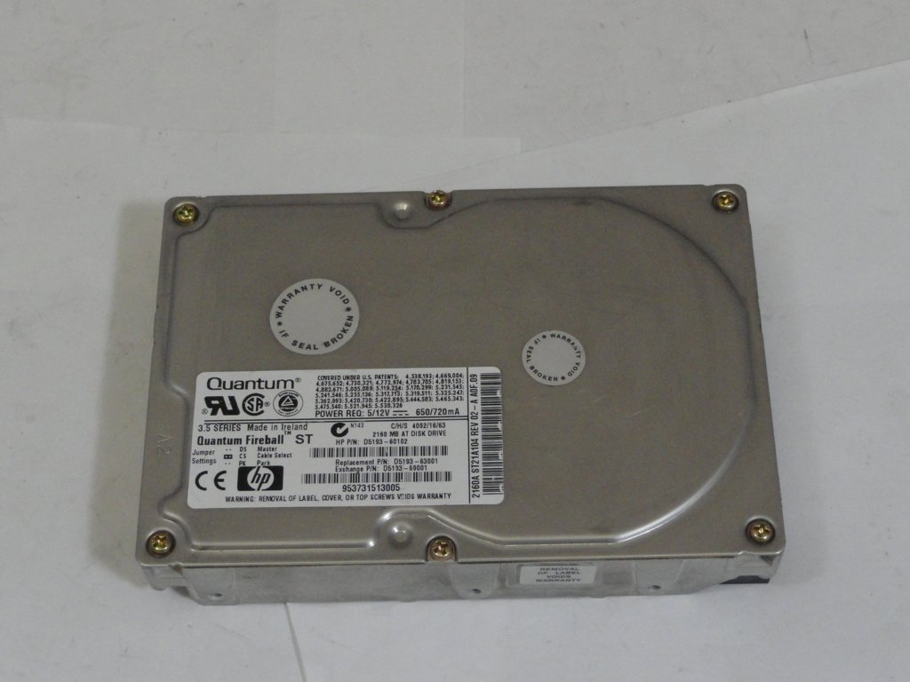 ST21A104 - HP Quantum 2.1GB IDE 3.5in HDD - Refurbished
