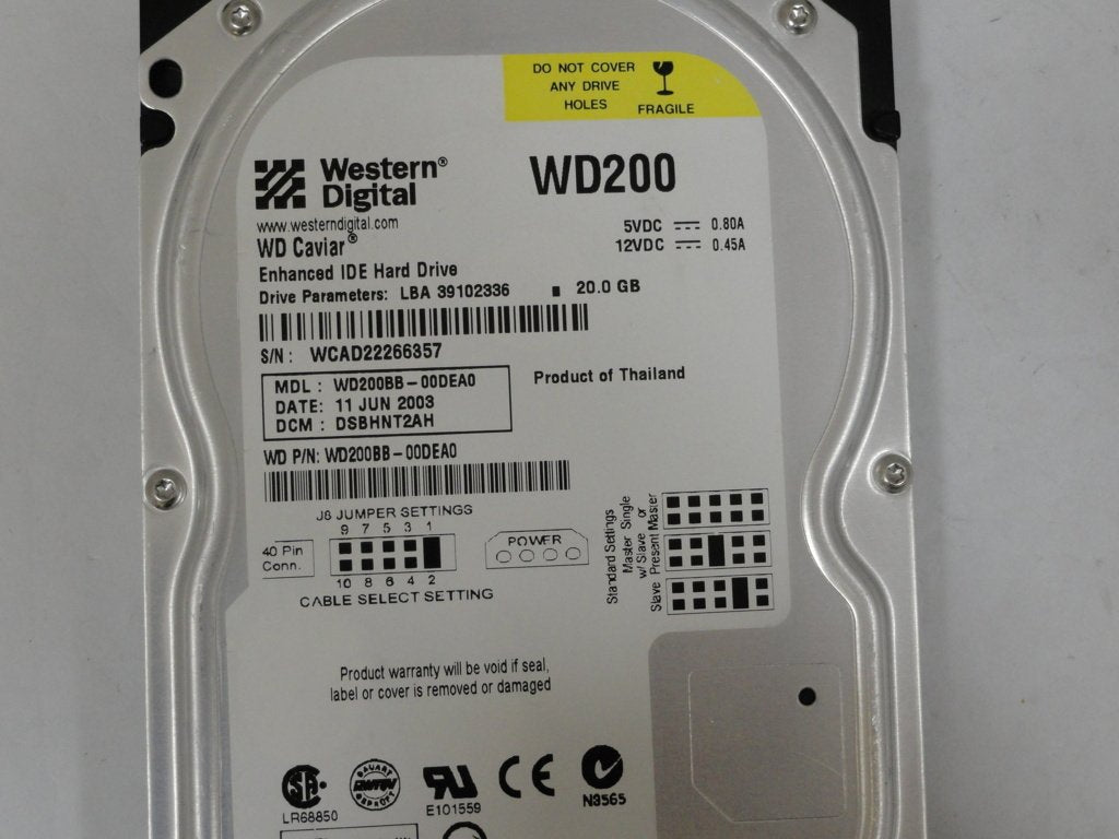 PR11987_WD200BB-00DEA0_Western Digital 20GB 3.5" IDE HDD - Image5