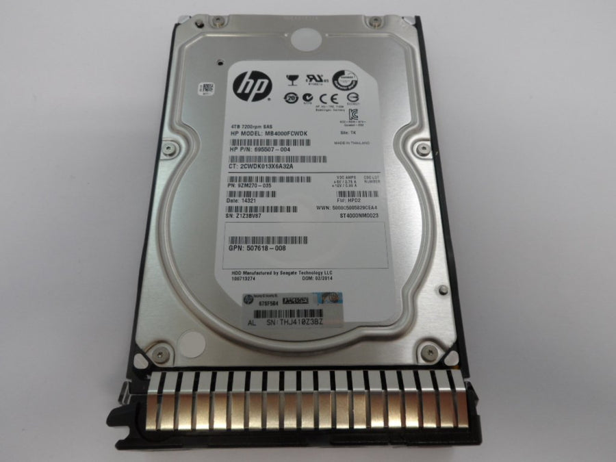 9ZM270-035 - Seagate HP 4Tb SAS 7200rpm 3.5in HDD with Caddy - NBUL