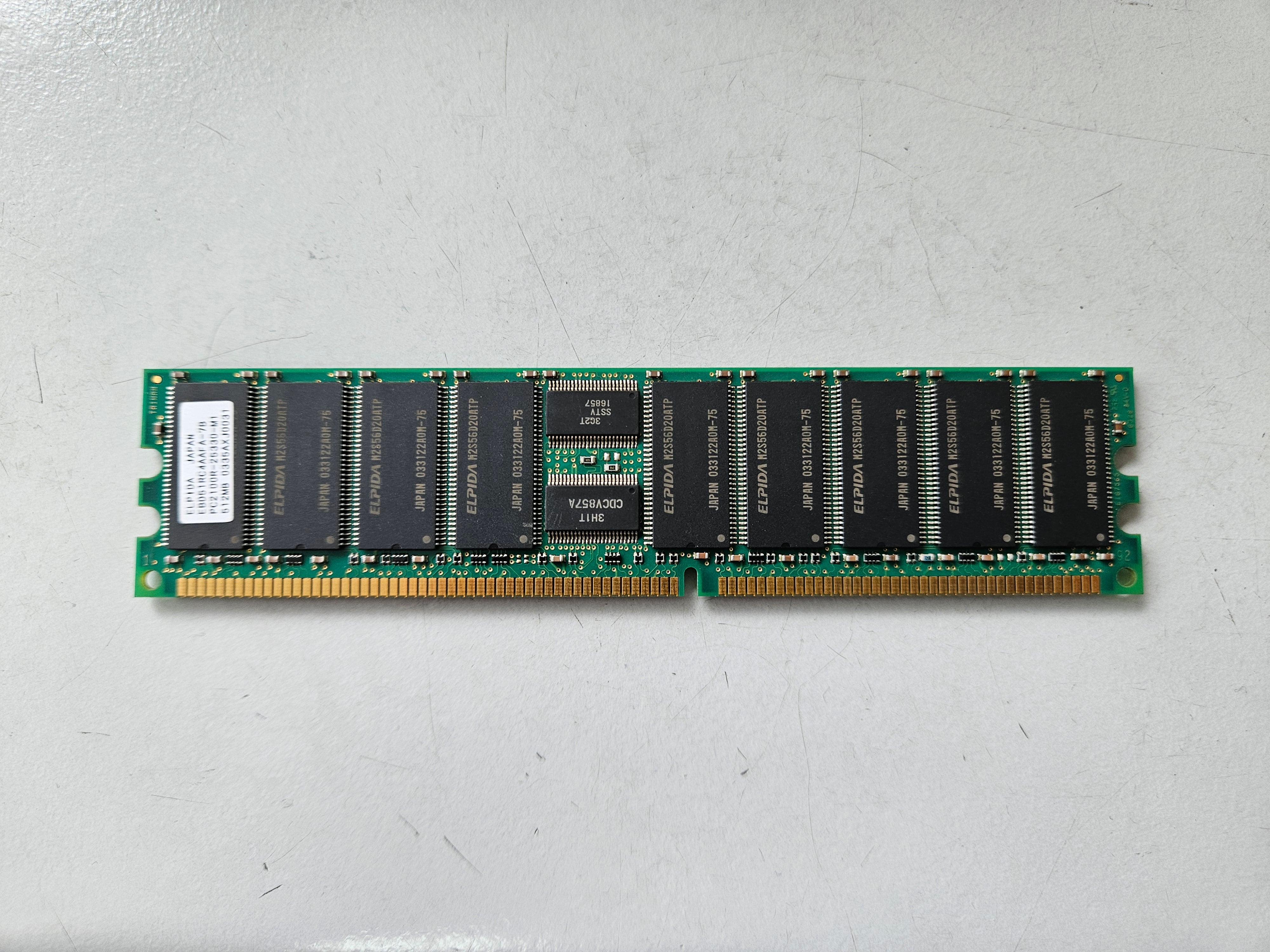 Elpida 512MB DDR-266MHz PC2100 Reg ECC CL2.5 184Pin DIMM ( EBE51RC4AAFA-7B ) REF