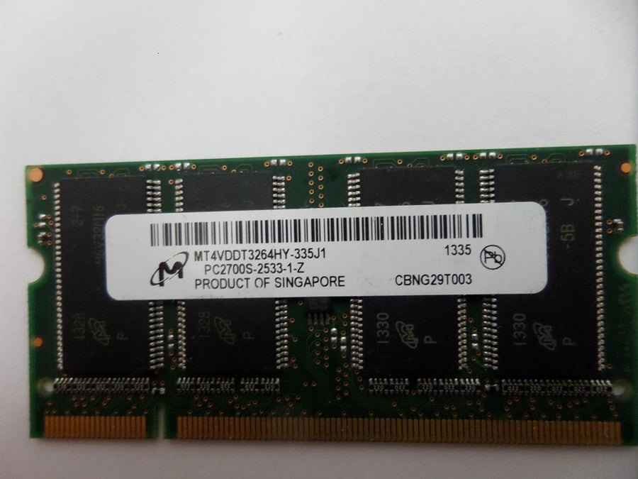 PR25289_MT4VDDT3264HY-335J1_Micron 256MB PC2700 DDR 333MHz CL2.5 SoDimm - Image2