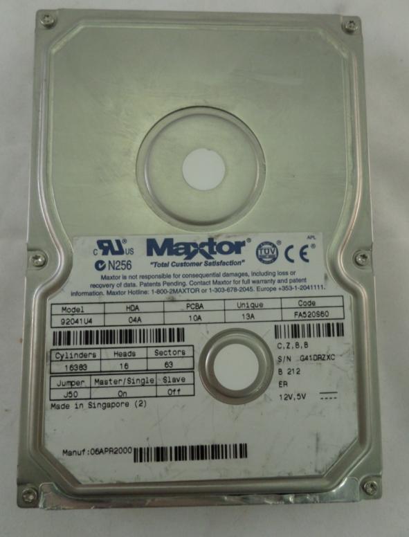 MC2050_92041U4_Maxtor 4Gb IDE 5400rpm 3.5in HDD - Image2