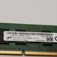 Micron 1GB 1Rx16 PC3L-12800s DDR3 SODIMM (MT4KTF12864HZ-1G6K1 REF)