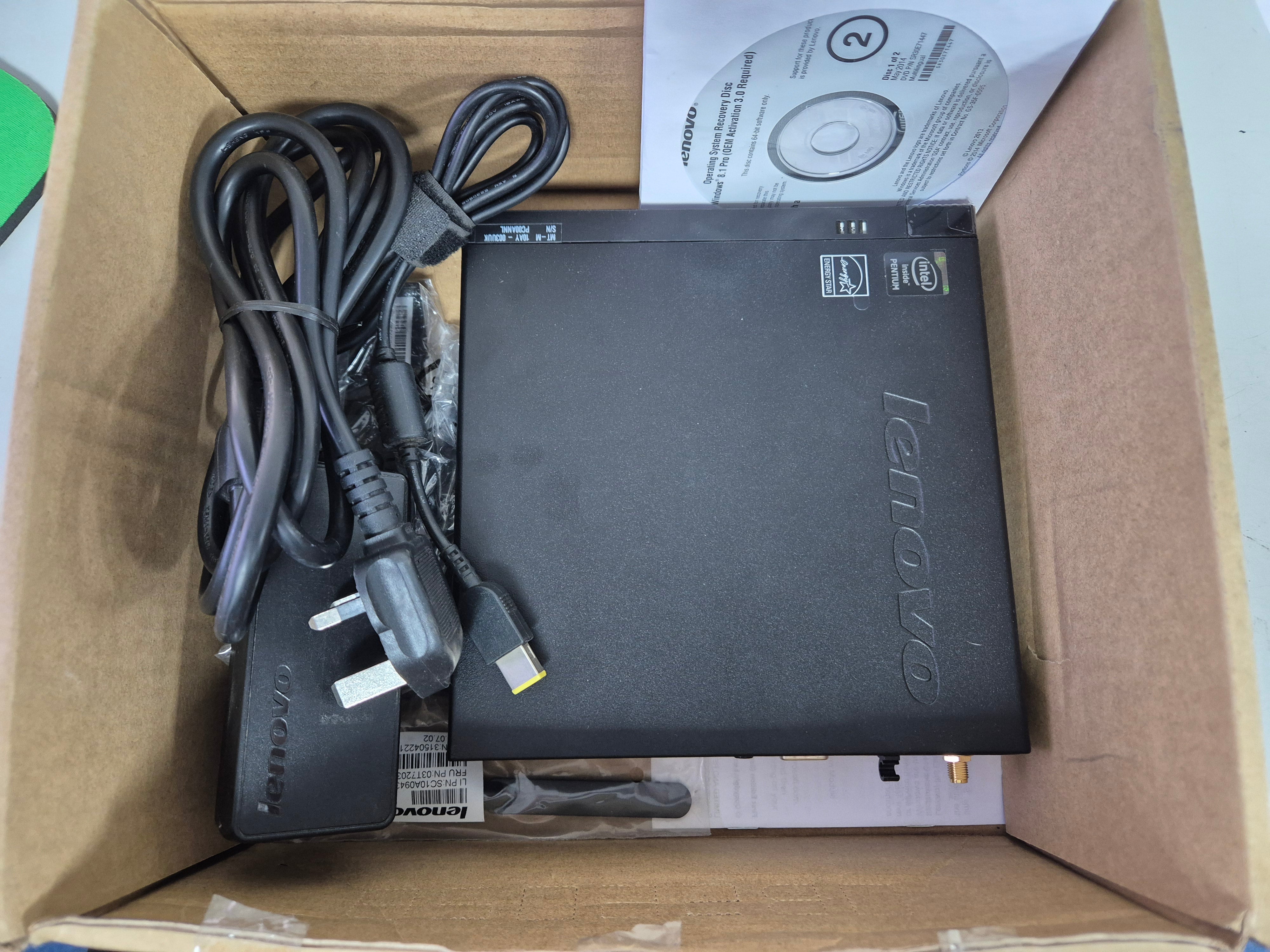 Lenovo ThinkCentre M73 500GB HD 4GB RAM Pentium G3240T 2.7GHz NO OS Mini Desktop ( 10AY-003UUK ) USED