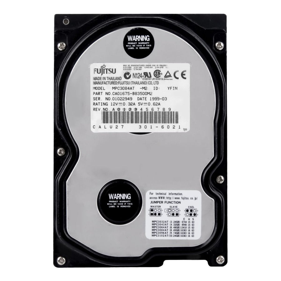 Fujitsu 8GB IDE Hard Drive ( MPC3084AT CA01675-B83500M2 ) REF