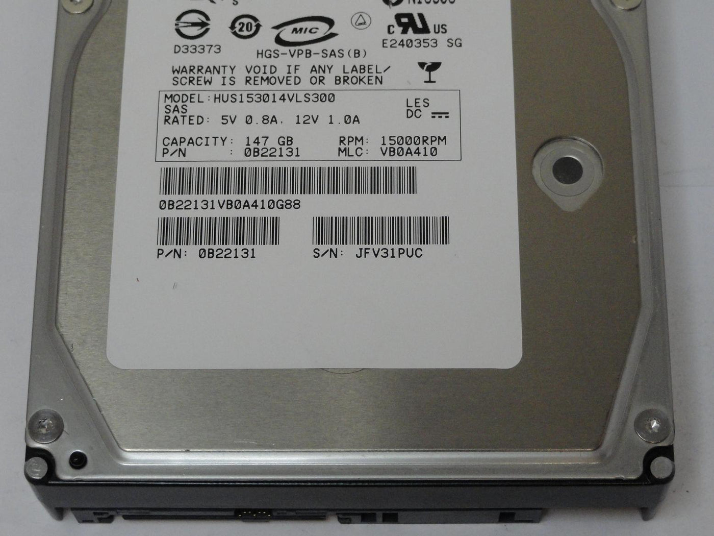 PR19013_0B22131_Hitachi 147GB SAS 15Krpm 3.5in HDD - Image3
