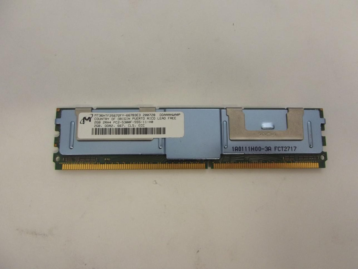 Micron 2GB PC2-5300 DDR2-667MHz ECC Fully Buffered CL5 240-Pin DIMM ( MT36HTF25672FY-667B3E3 ) REF