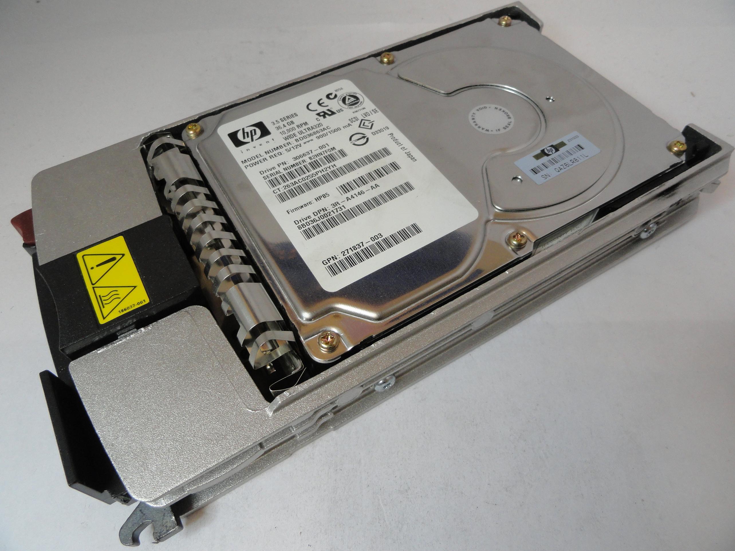 PR21686_8B036J0_Maxtor HP 36GB SCSI 80 Pin 10Krpm 3.5in HDD - Image3