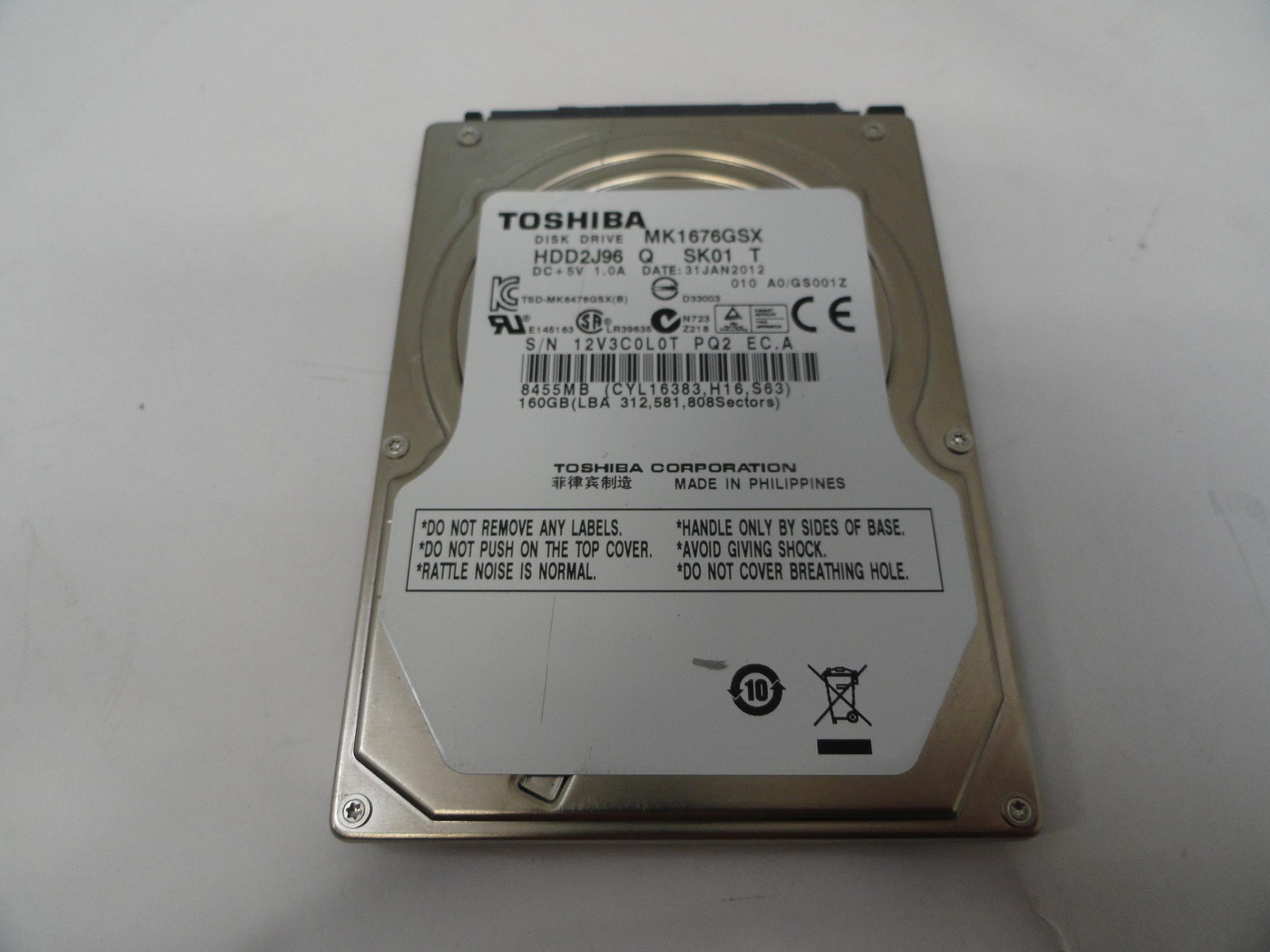PR23473_HDD2J96_Toshiba 160Gb SATA 5400rpm 2.5in HDD - Image3