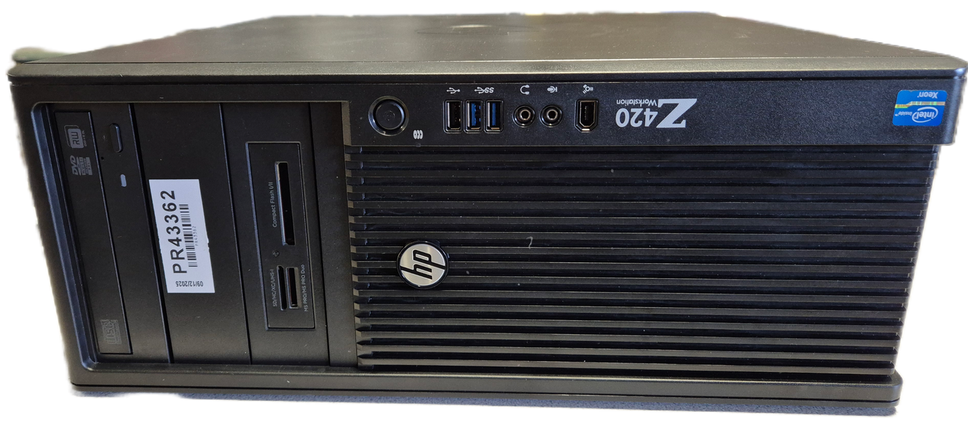 HP Z420 Workstation Xeon E5-1650 3.5Ghz 8GB RAM DVD NO HDD NO OS - no graphics card ( WM641ET#ABU ) USED