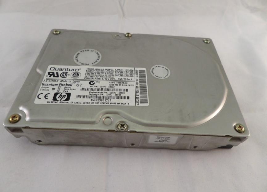 ST43A011 - HP Quantum 4.3Gb IDE 5400rpm 3.5in HDD - Refurbished