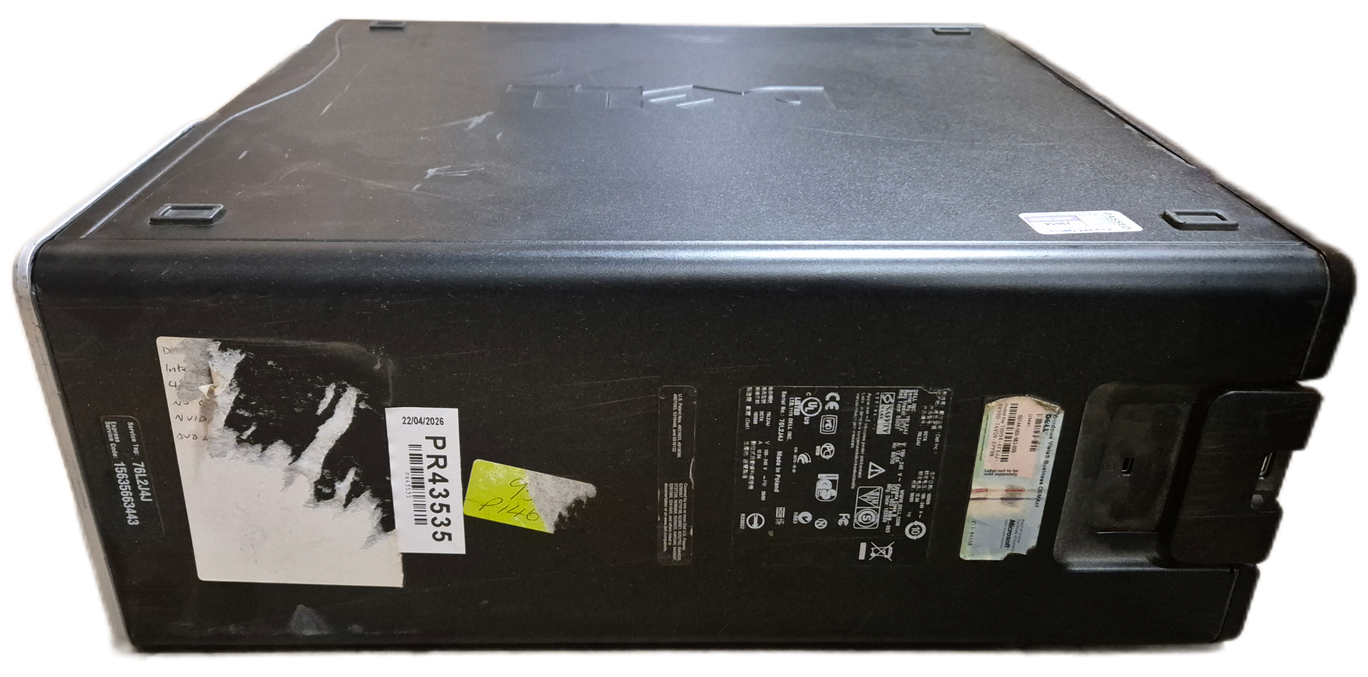 Dell Precision T5500 Xeon W5580 3.2GHz 48GB RAM NO HDD NO OS - WinVista Business COA present USED