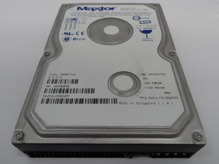5A250J00802R1 - Maxtor 250Gb ATA/133 Hdd  IDE 7200rpm - Refurbished