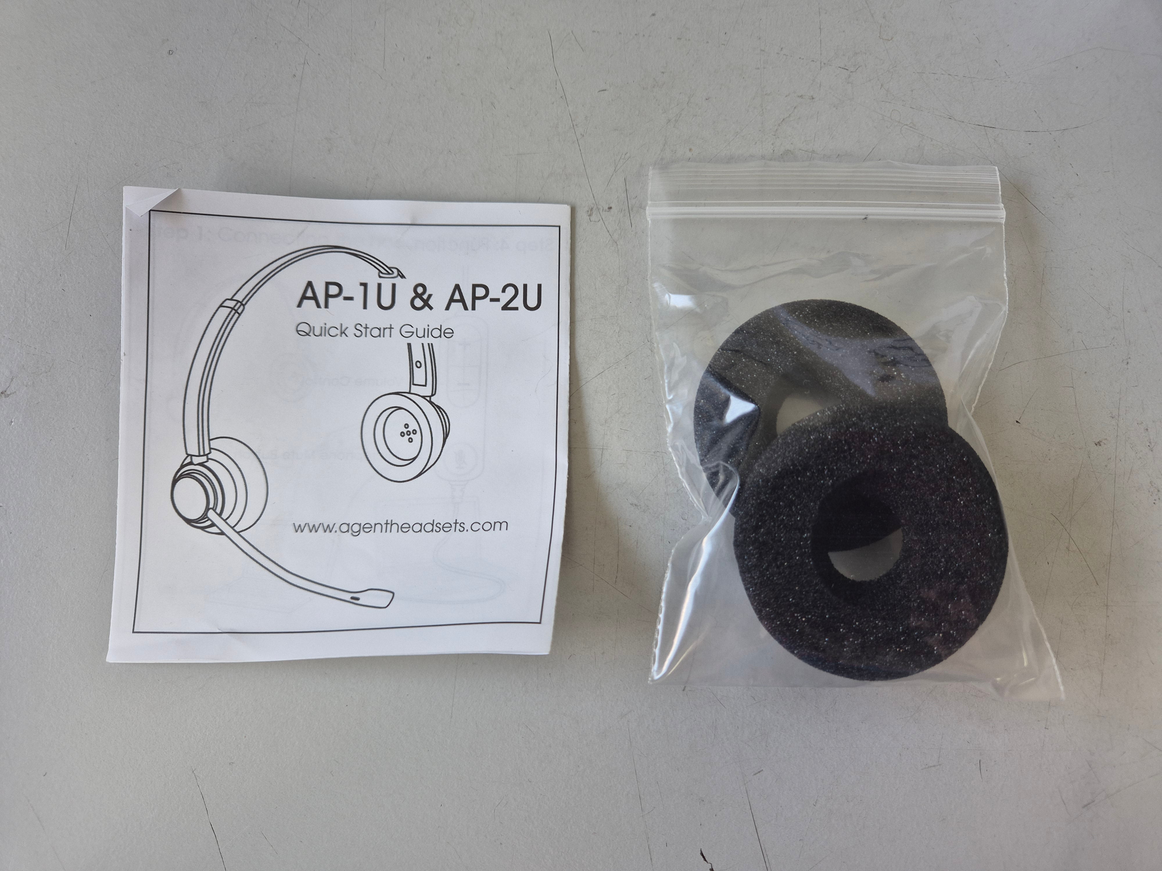 Agent Binaural Noise Cancelling USB Headset - NO BAG/CLIP ( AP-2U ) NOB