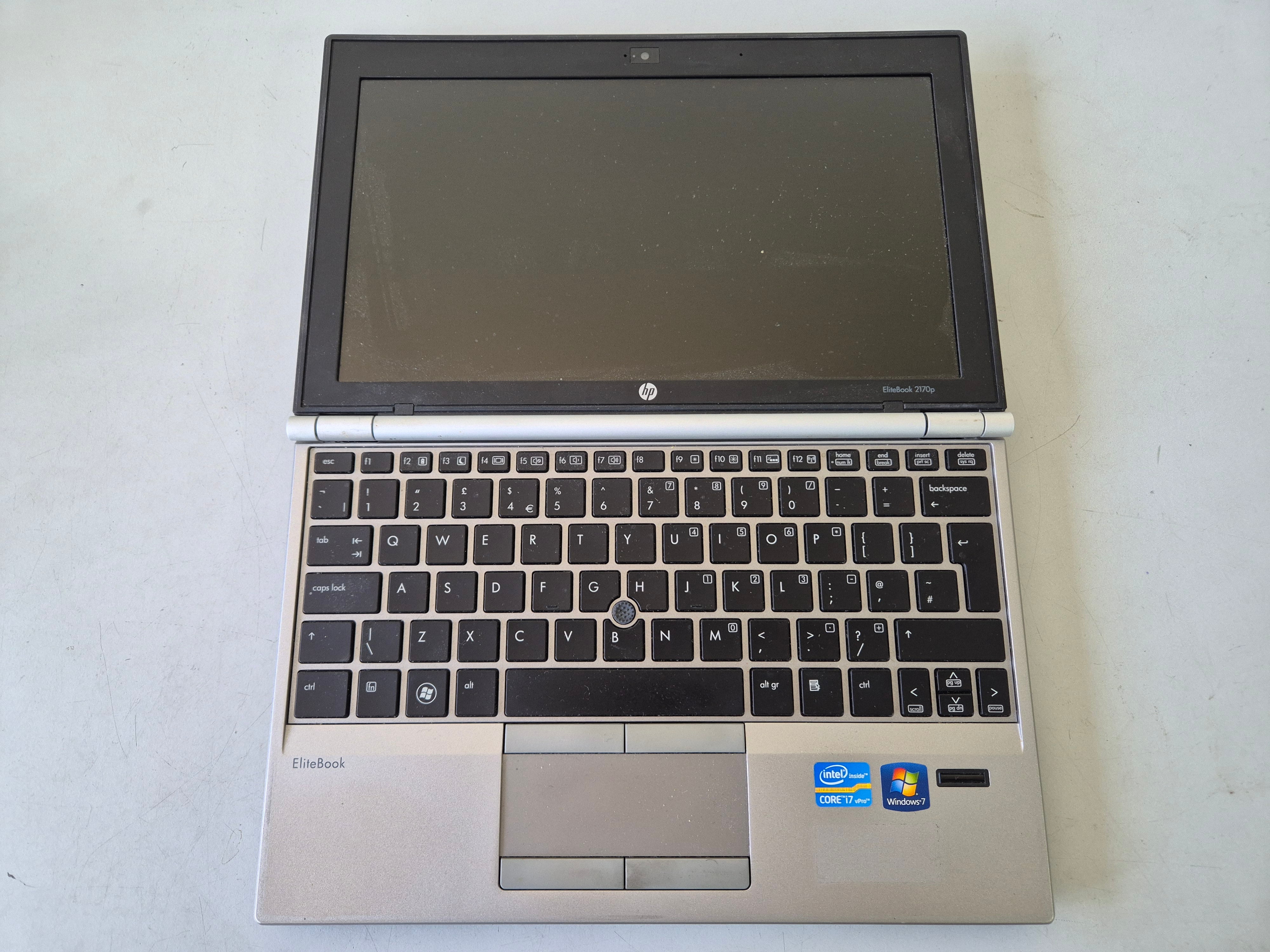 HP EliteBook 2170p NO RAM NO OS NO HDD i7-3667U 2GHz 11.6" BIOS PASSWORD SPR