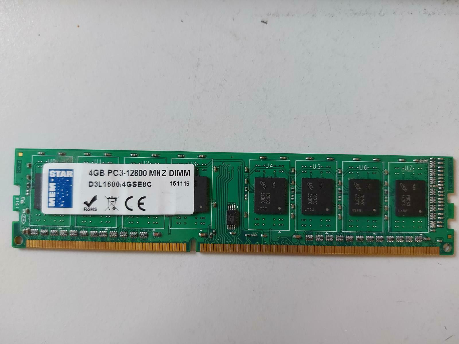 Mem-star 4GB DDR3L 12800MHz Memory RAM DIMM ( D3L1600/4GSE8C ) REF