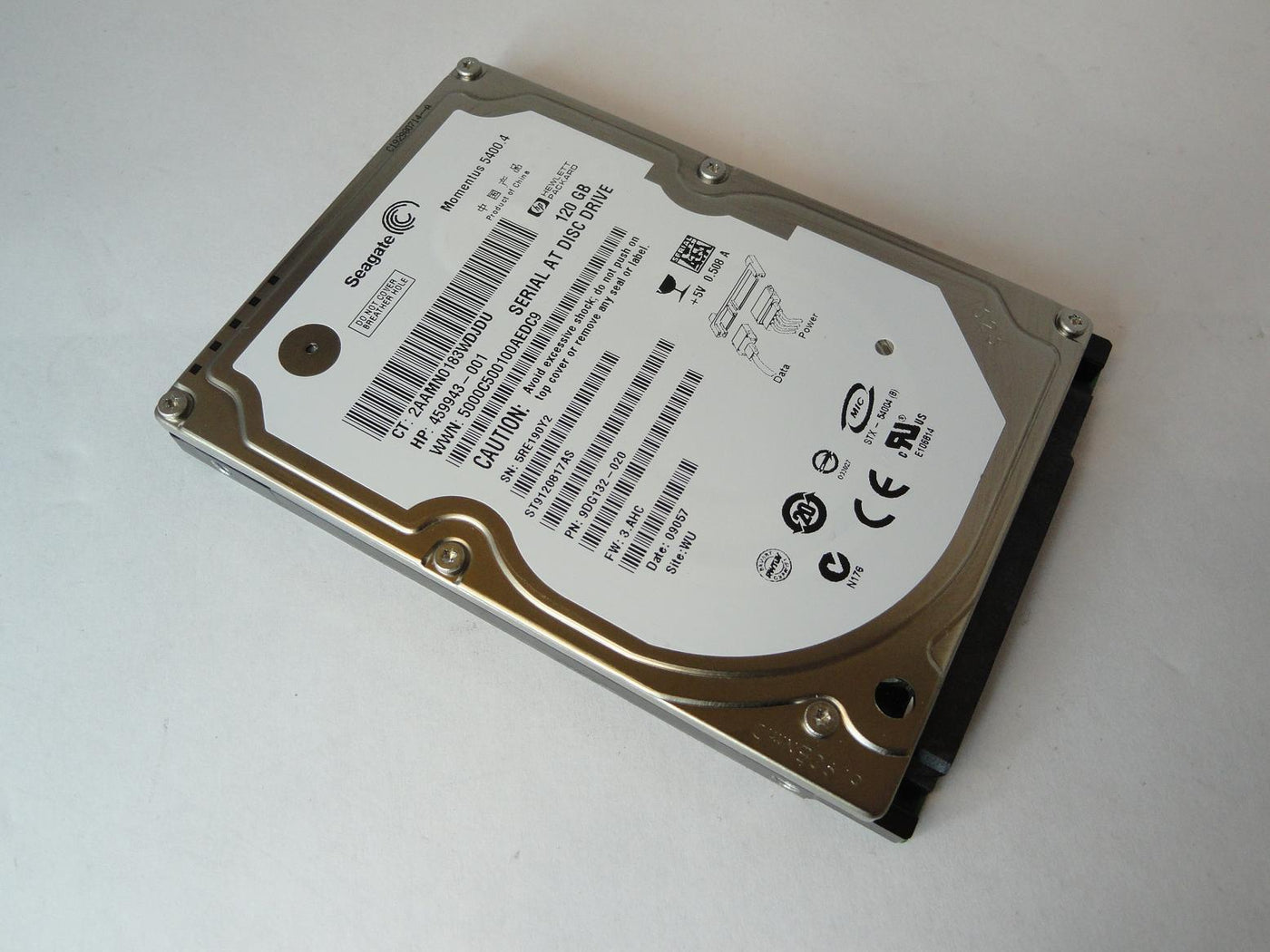 9DG132-020 - Seagate HP 120Gb SATA 5400rpm 2.5in HDD - Refurbished