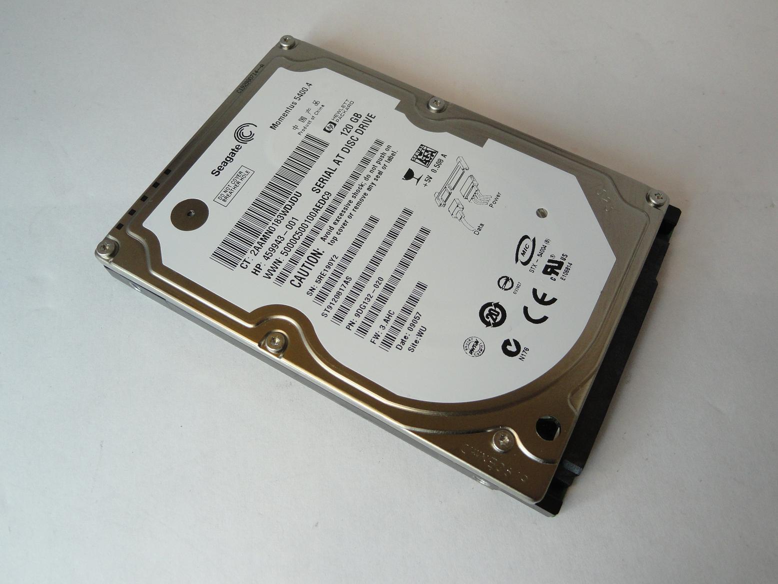 9DG132-020 - Seagate HP 120Gb SATA 5400rpm 2.5in HDD - Refurbished