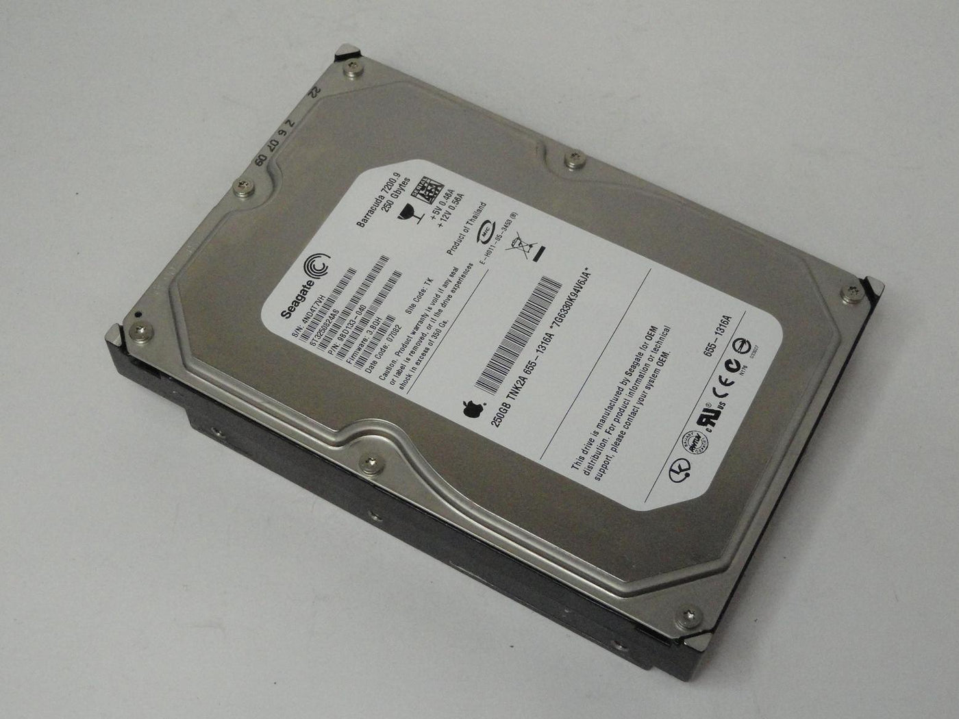 9BD133-040 - Seagate Apple 250GB SATA 7200rpm 3.5in HDD - Refurbished