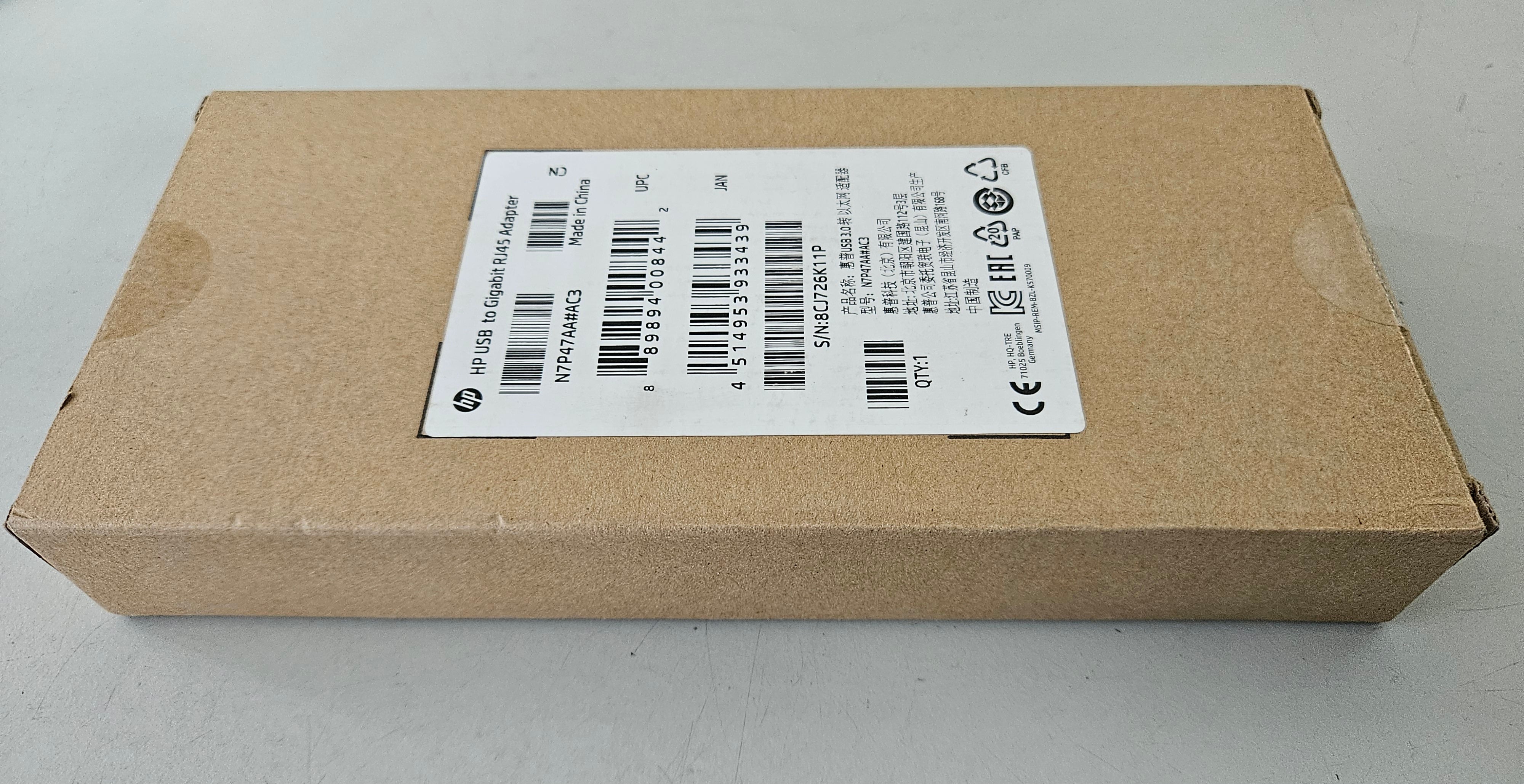 HP USB to GIgabit RJ45 Adapter ( N7P47AA#AC3 ) NEW