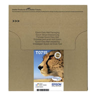 Epson Cheetah T0715 DURABrite 4 Colour Ultra Ink Easy Mail Cartridges ( C13T07154510 ) New Open Box