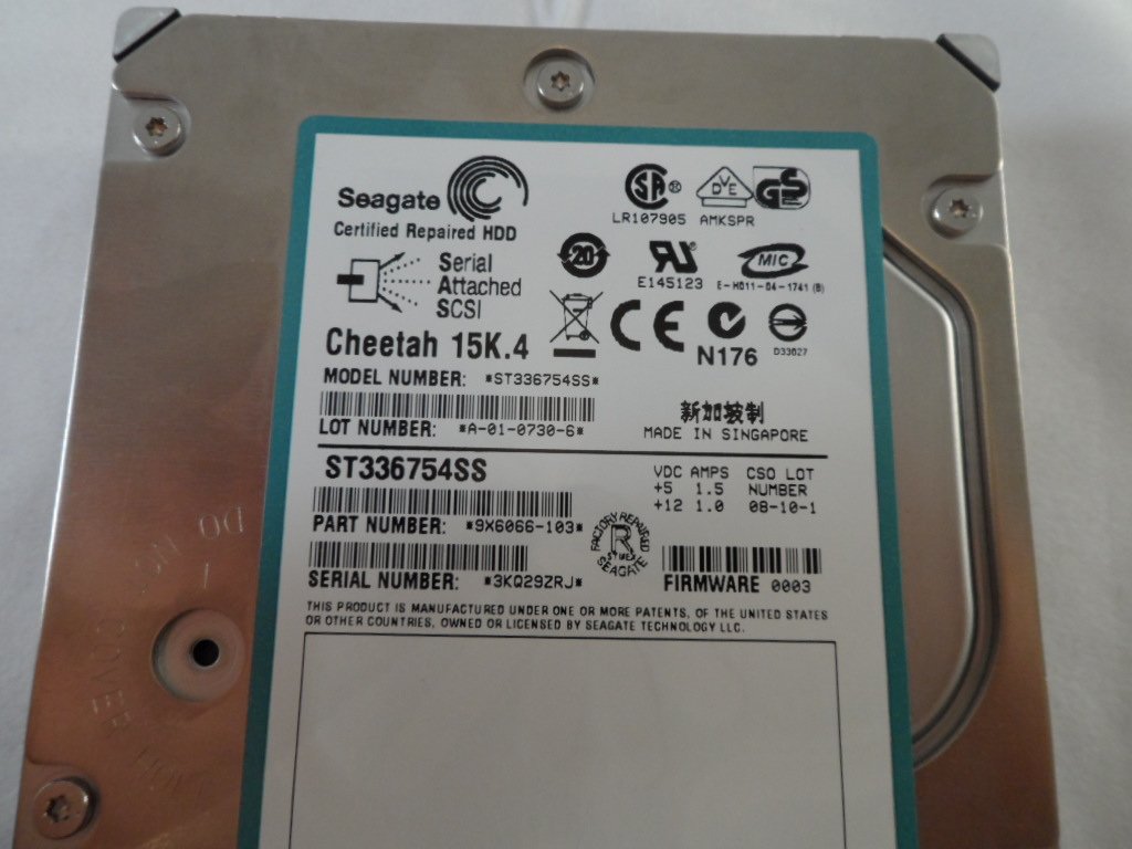 PR00543_9X6066-103_Seagate 36.7Gb SAS 15Krpm 3.5in HDD - Image2