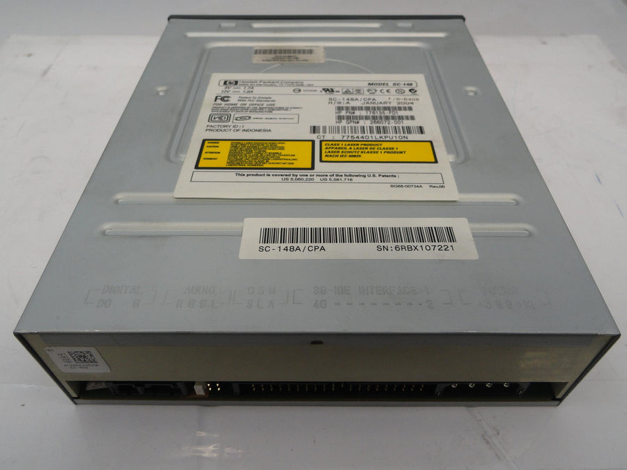 HP SC-148 48x Read 5.25" IDE Black CD-ROM Drive ( SC-148A/CPA 176135-FD1 266072-001 288894-001 ) USED