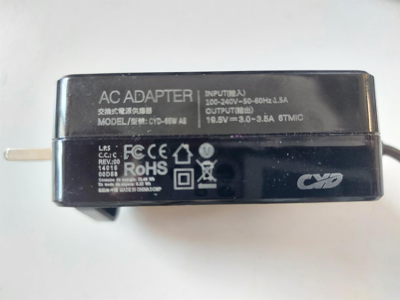 CYD 19.5V 3A Power Supply Adapter for DELL Laptop (CYD-65W AS)