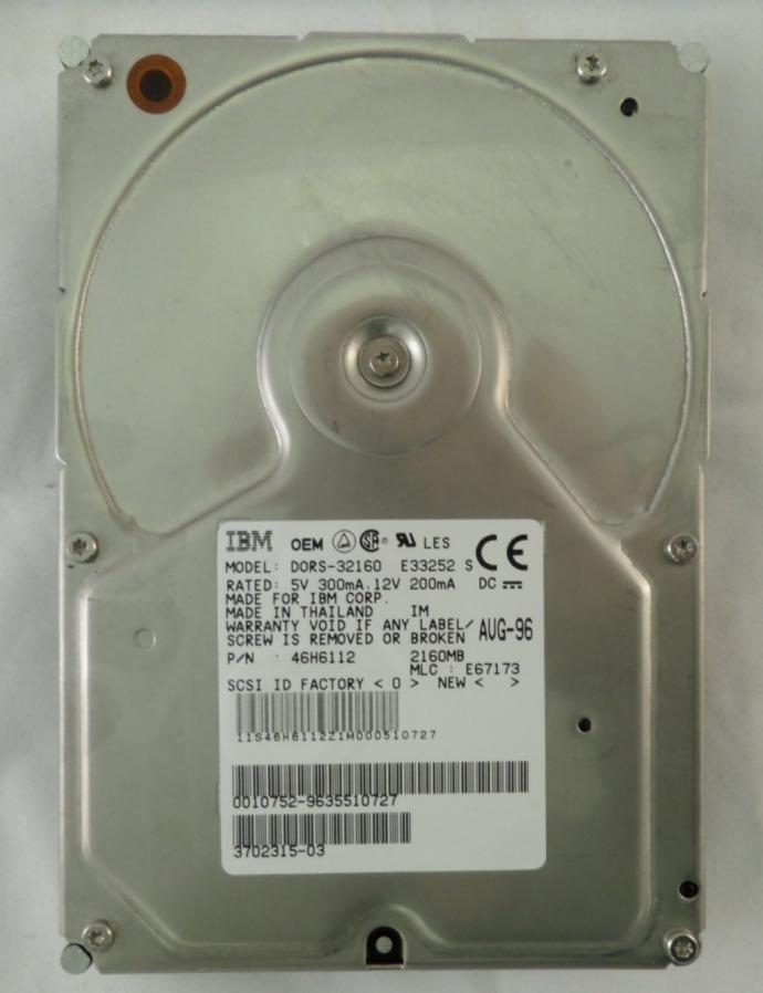 46H6112 - Sun IBM 2.1GB SCSI 80 Pin 7200rpm 3.5in HDD - Refurbished