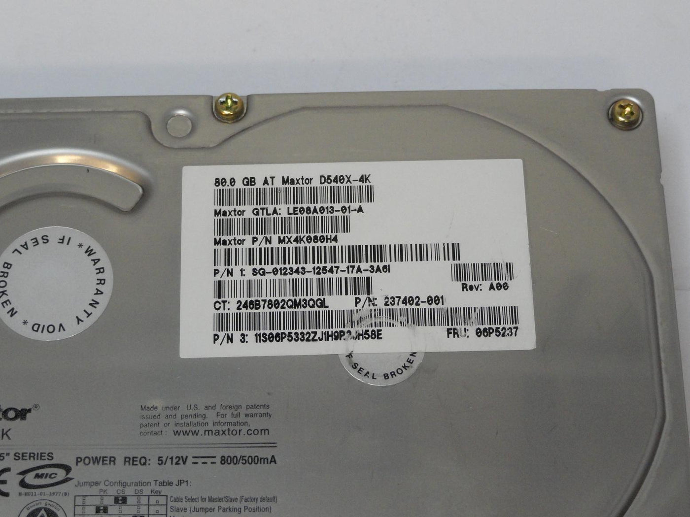 PR00854_4K080H4_Maxtor 80GB IDE 5400rpm 3.5in HDD - Image3