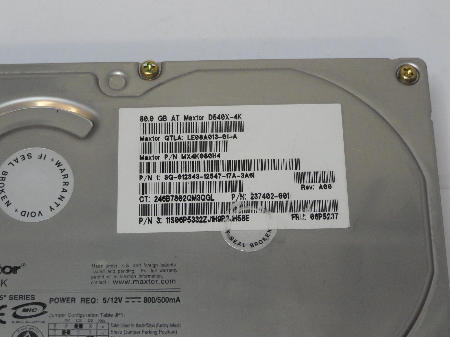PR00854_4K080H4_Maxtor 80GB IDE 5400rpm 3.5in HDD - Image3