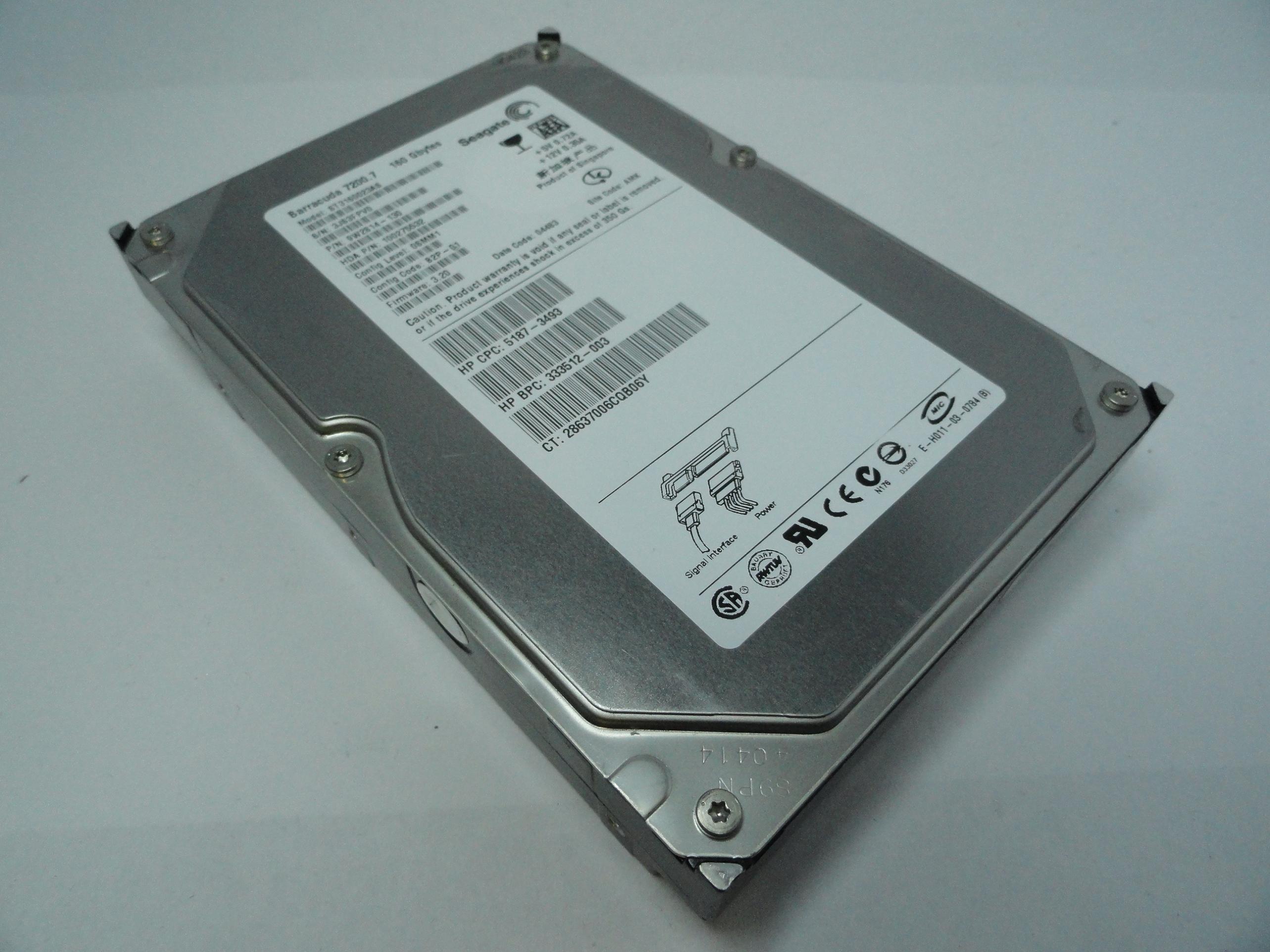 PR19097_9W2814-130_Seagate HP 160Gb SATA 7200rpm 3.5in HDD - Image3