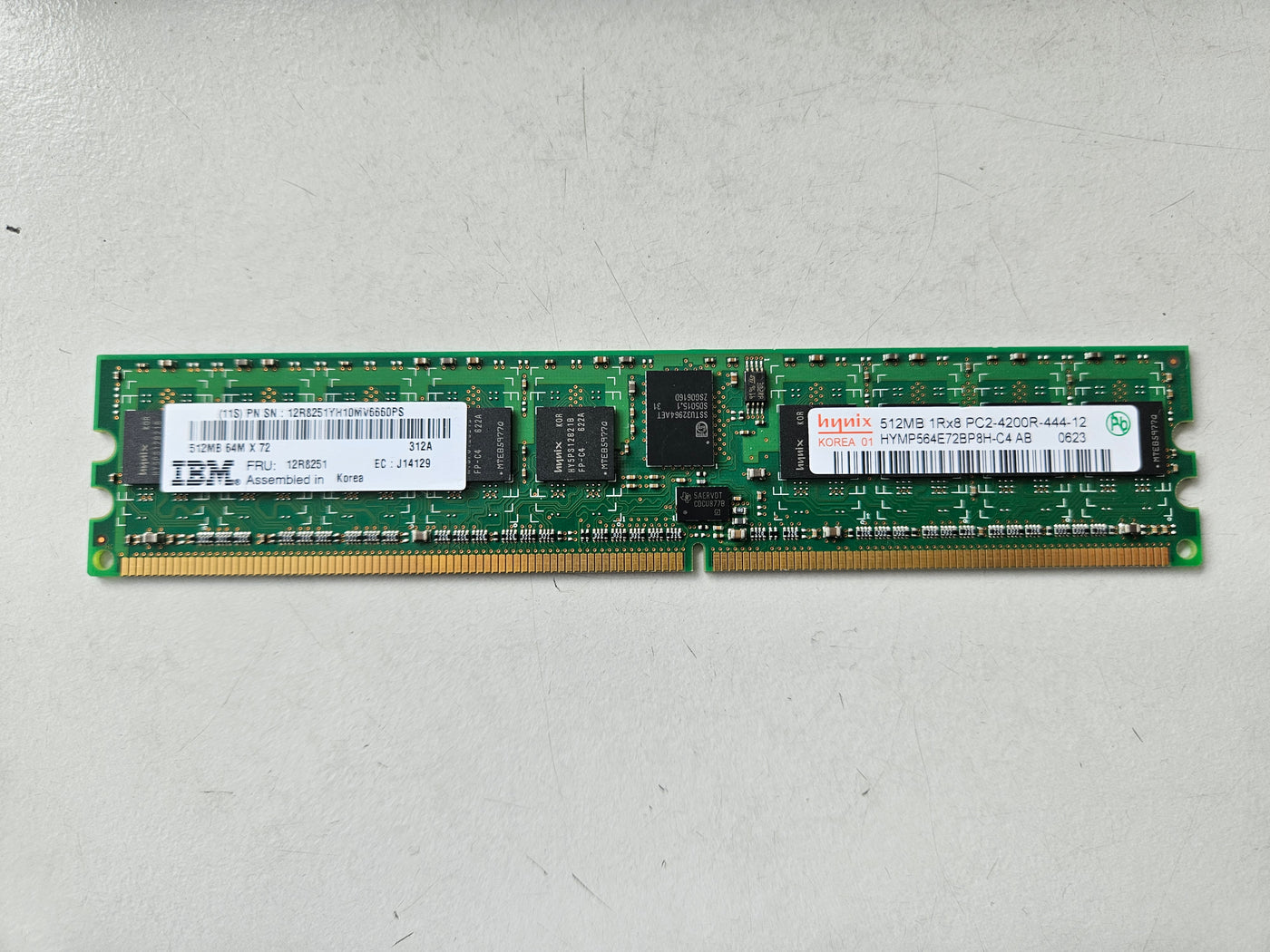 Hynix IBM 512MB PC2-4200 DDR2-533MHz 276Pin SDRAM DIMM ( HYMP564E72BP8H-C4 12R8251 ) REF