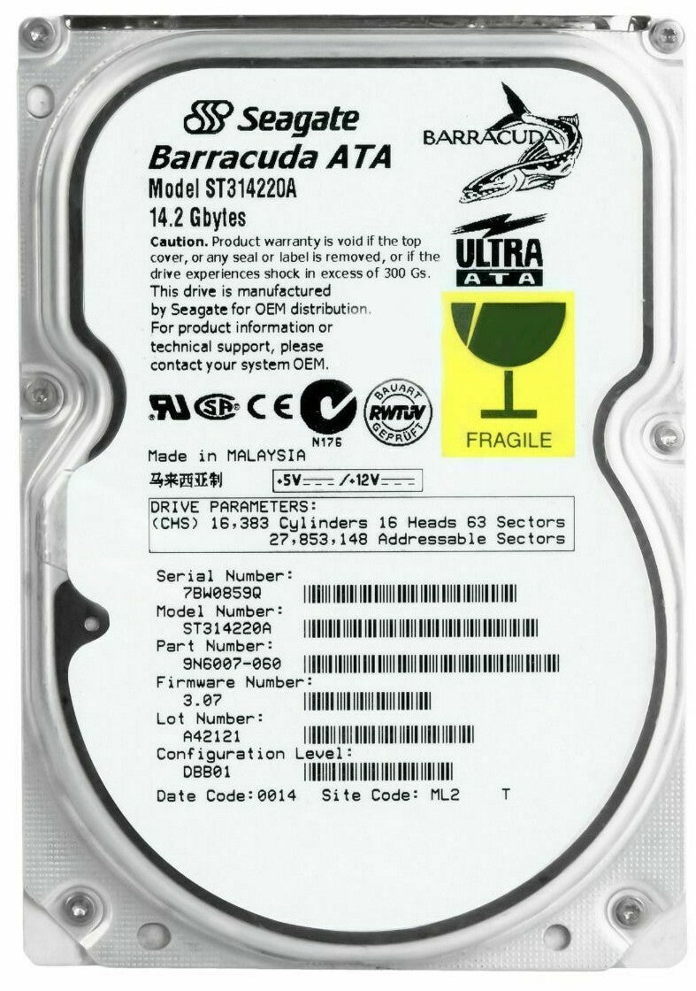 Seagate Medalist 4.3GB IDE 3.5in HDD ( 9K2003-304 ST34321A ) REF