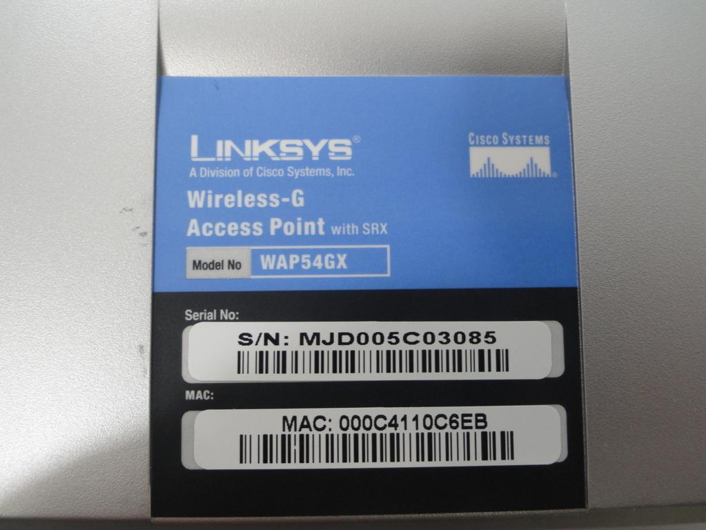 Linksys Wireless-G Access Point with SRX, ( WAP54GX WAP54GX    Linksys )