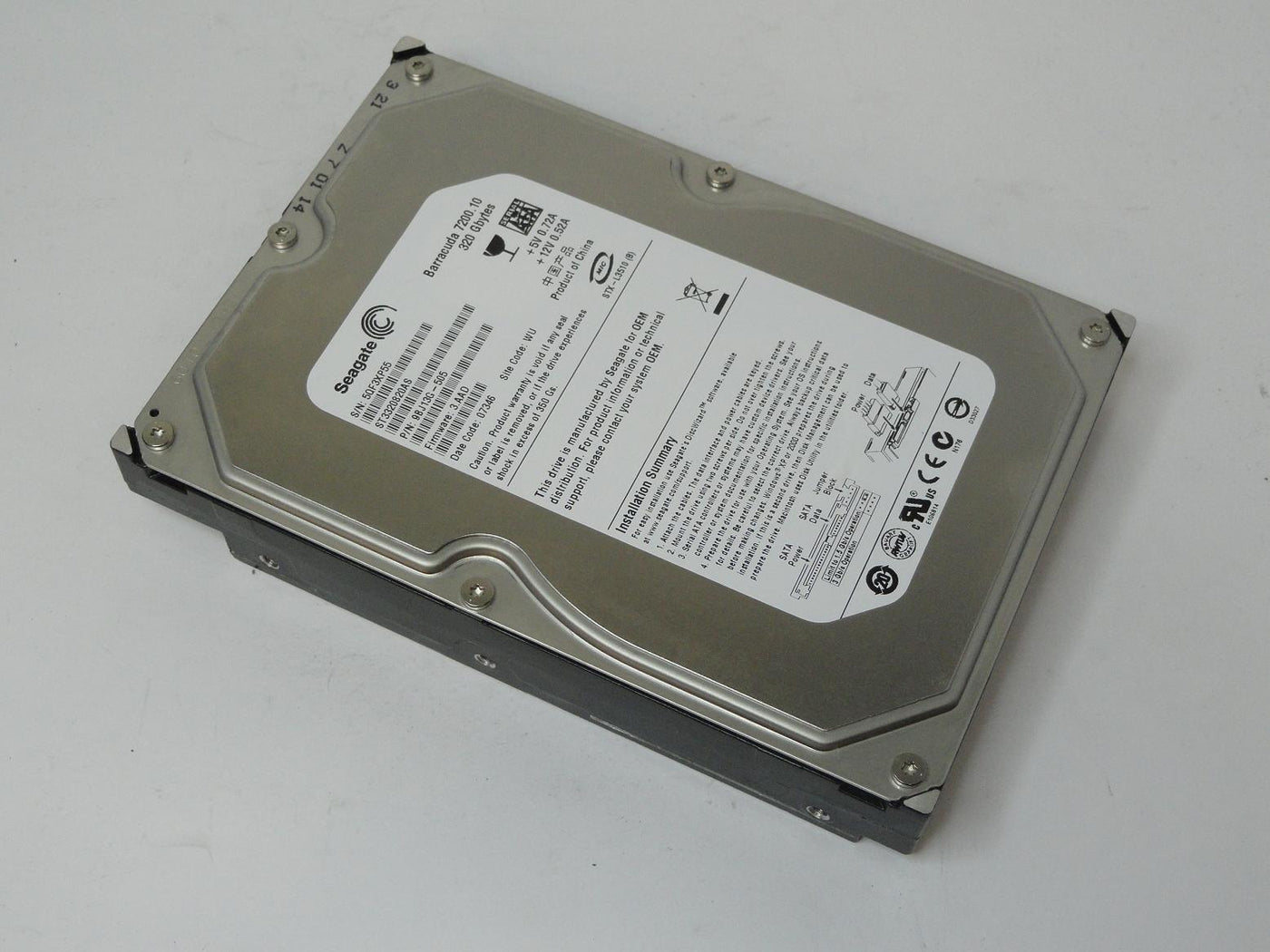 9BJ13G-505 - Seagate 320GB SATA 7200rpm 3.5in HDD - Refurbished