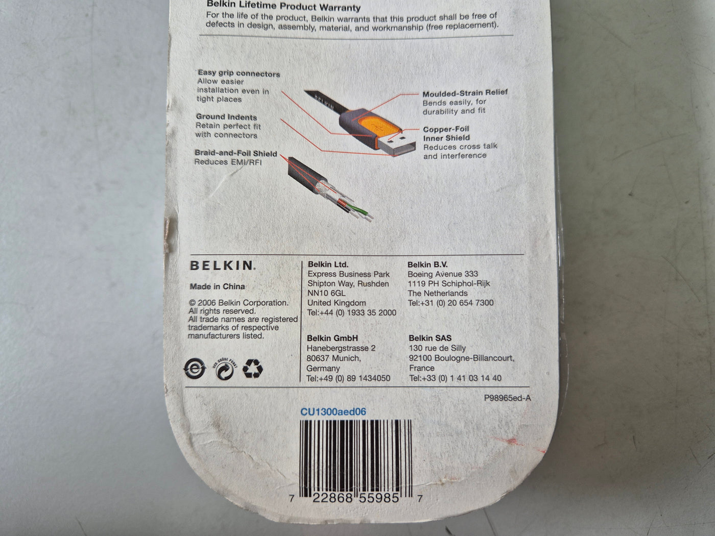 Belkin 4-Pin Mini-B USB Cable 1.8m ( CU1300AED06 ) NEW