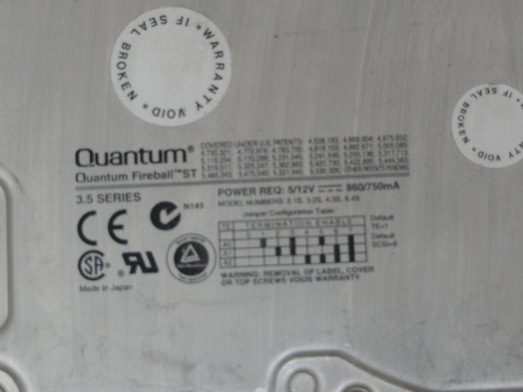 ST32S011 - Quantum 3.2GB SCSI 50Pin 5400rpm 3.5" HDD - Refurbished