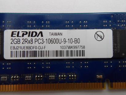 Elpida 2GB PC3-10600 DDR3-1333MHz 240-Pin DIMM ( EBJ21UE8BDF0-DJ-F ) REF